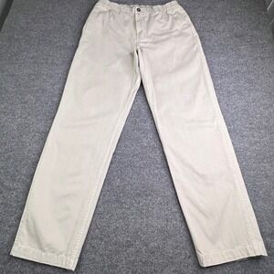 Gramicci Pants Men's M Beige Khaki Cotton Twill Elastic Waist Climbing Trousers